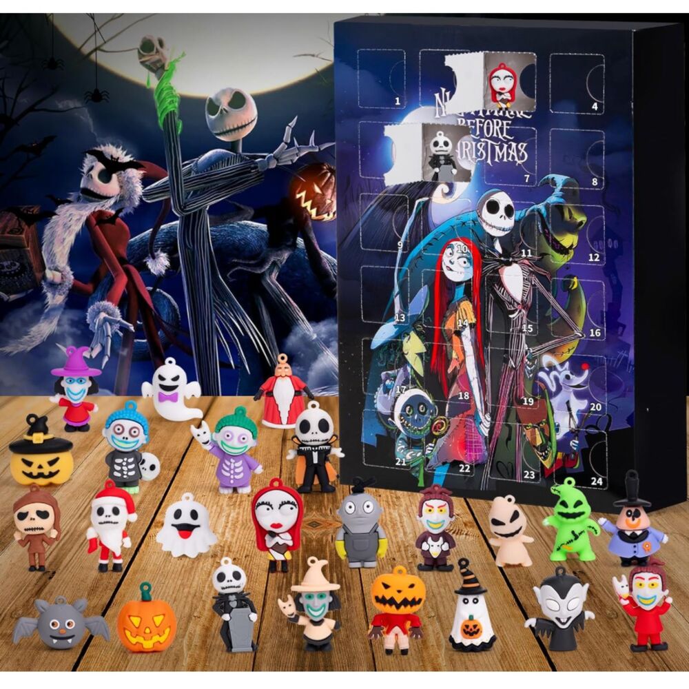 2025 Halloween Advent Calendar 24Pcs Horror Figures Box Nightmare Before Xmas